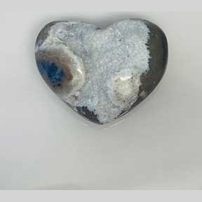 medium Heart Puffed Druze Agate