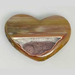 small Heart Puffed Druse Agate