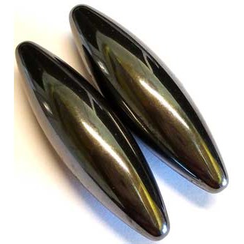 set of 2 60mm Magnetic Hematite Oval