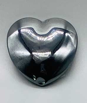 1 3/4" Hematite heart