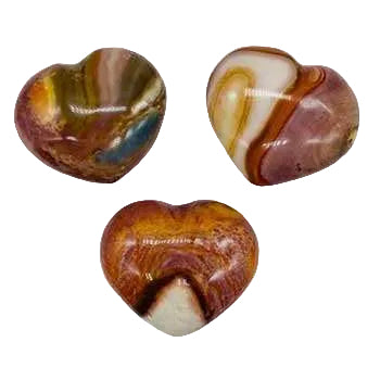 1 1/4" Jasper, Polychrome heart