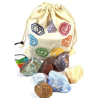 Chakra Stones With Bag, Set of 7