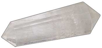 Double Terminated Quartz Point 2" 16 faceted