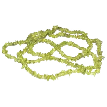 32" Peridot chip necklace