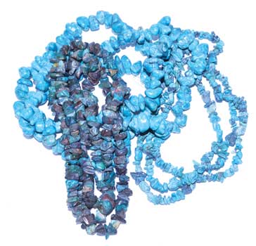 Blue Howlite Crystal Chip Necklace