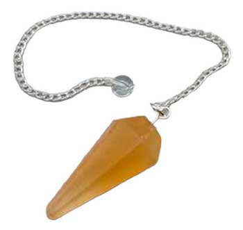 6-sided Orange Selenite pendulum