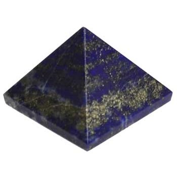 25-30mm lapis lazuli pyramid stone with deep blue color and gold flecks for spiritual and metaphysical use