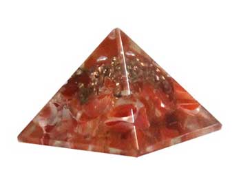 25-30mm Orgone Carnelian pyramid