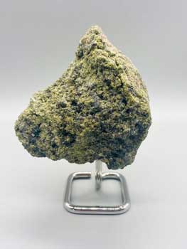 Epidote on metal stand