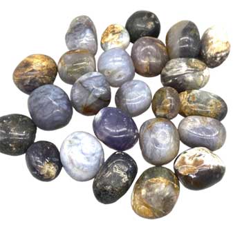 1 lb Chalcedony Purple White tumbled stones