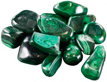 1 lb Malachite tumbled stones