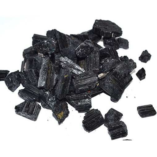 Black Tourmaline Untumbled Stones, 1 lb