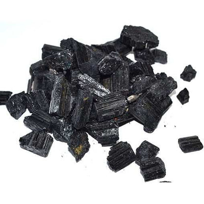 Black Tourmaline Untumbled Stones, 1 lb