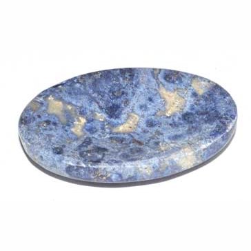 Dumoritierite worry stone