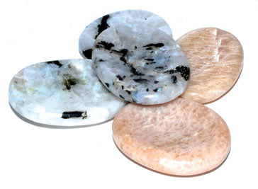 Moonstone worry stone