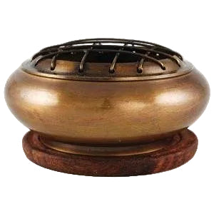 Brass Screen incense burner with Coaster