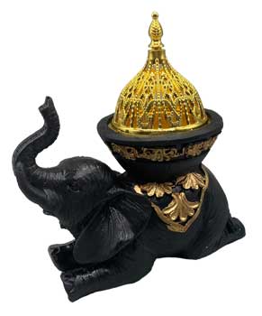 5" Black Elechant incense burner