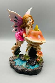 6 3/4" Fairy backflow incense burner