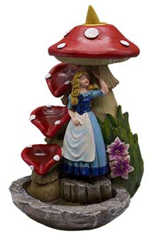 7" Alice in Wonderland backflow incense burner