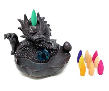 5" Dragon W Glass Ball back flow burner