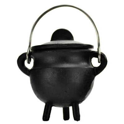 Plain cast iron cauldron w/ lid 2 3/4"