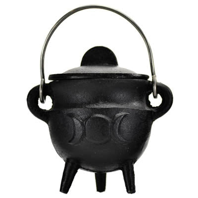 Triple Moon cast iron cauldron w/ lid 2 3/4"