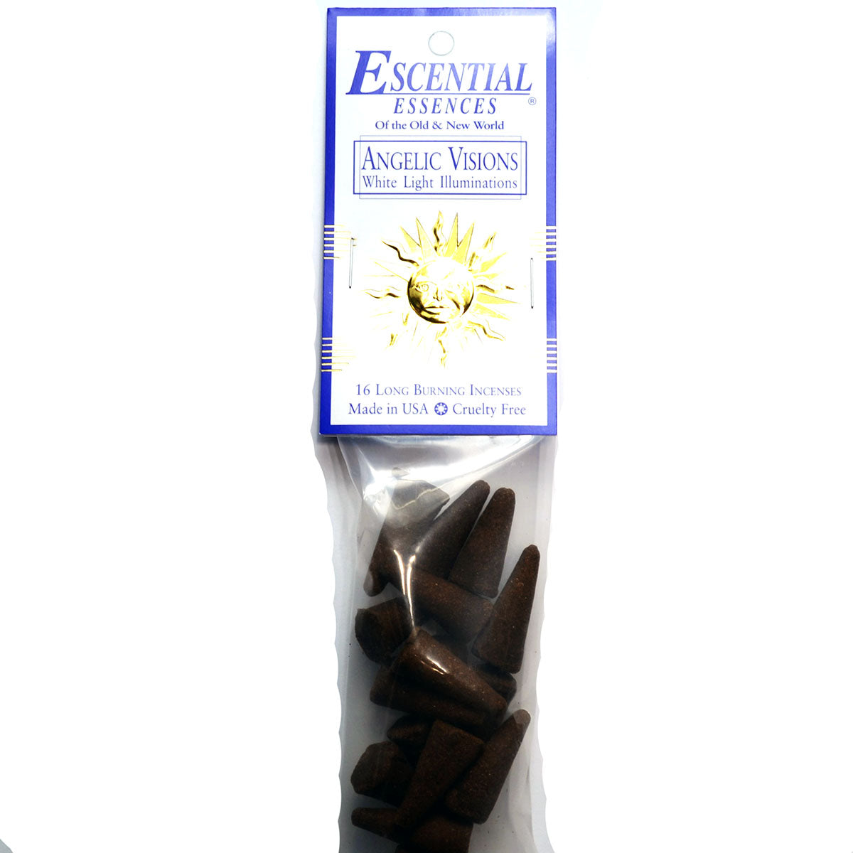 Angelic Vision Incense Cones by Escential Essences, 16 Cones