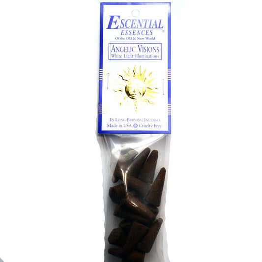 Angelic Vision Incense Cones by Escential Essences, 16 Cones