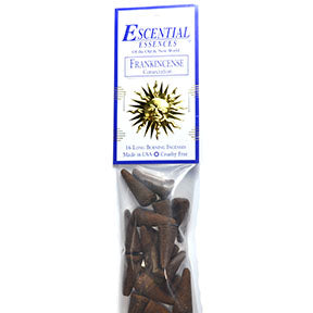 Frankincense Incense Cones by Escential Essences, 16 Cones Long Lasting for Meditation and Calming Rituals