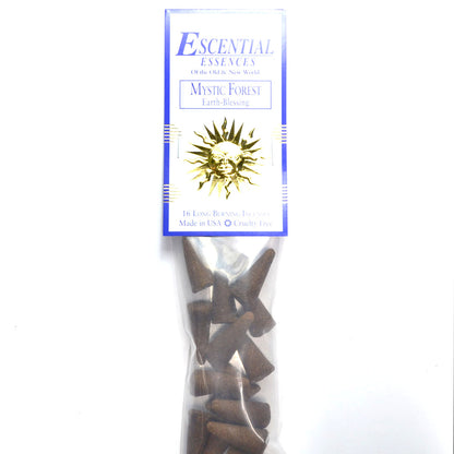 Mystic Forest Incense Cones by Escential Essences, 16 Long-Burning Incense Cones