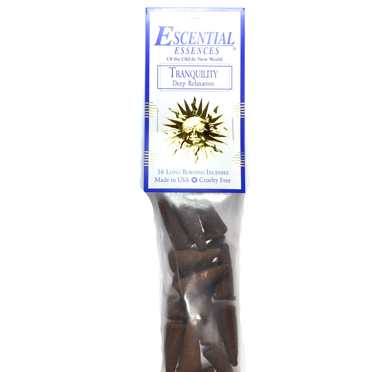 Tranquility Incense Cones For Meditation And Relaxation by Escential Essences, 16 Cones