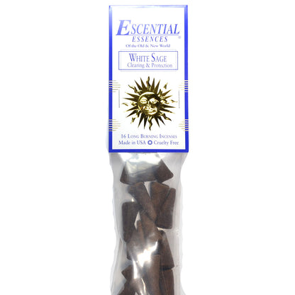 White Sage Incense Cones 16/pk Escential Essences White Sage Incense Cones 16/pk Escential Essences