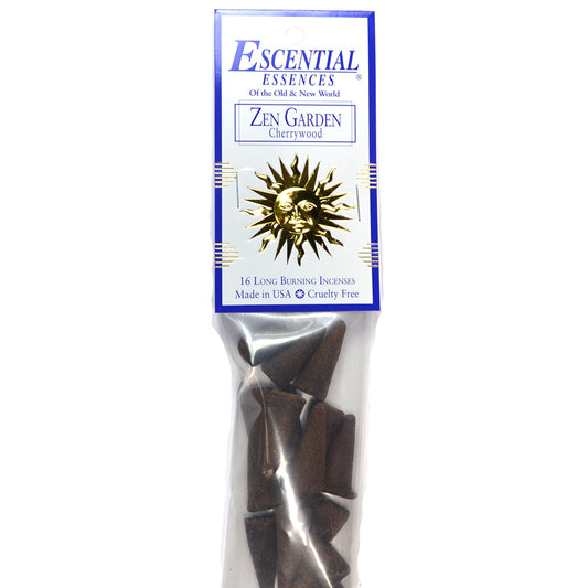 Zen Garden Incense Cones Escential Essences 16/pk Zen Garden Incense Cones Escential Essences