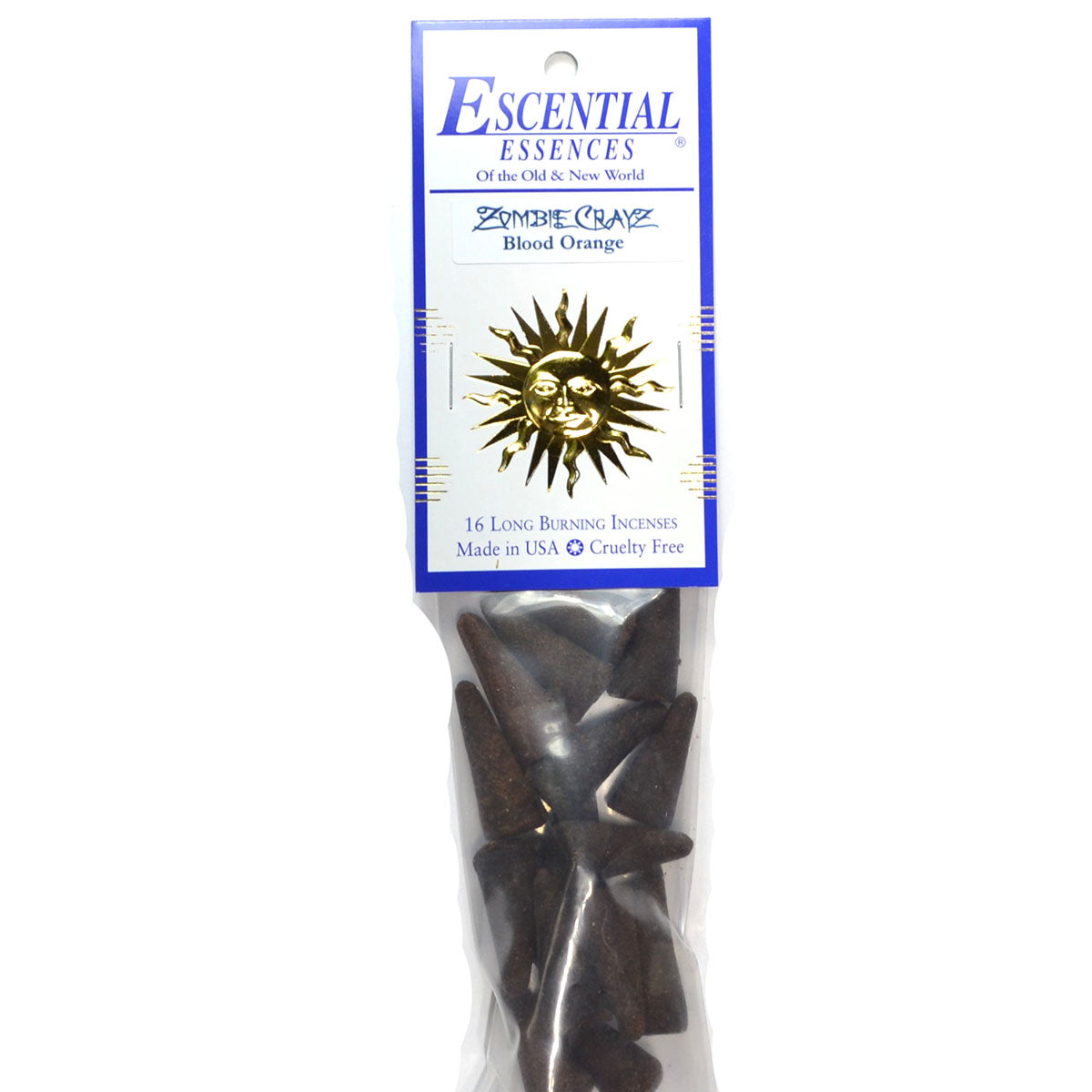 Zombie Crayz Incense Cones By Escential Essences, 16/pk Zombie Crayz Escential Essences Incense Cones 16/pk