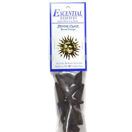Zombie Crayz Incense Cones By Escential Essences, 16/pk Zombie Crayz Escential Essences Incense Cones 16/pk
