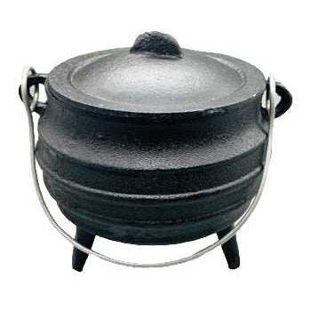 Cast Iron Cauldron with Lid, 5"