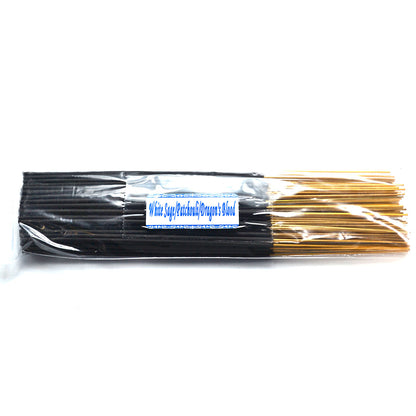 White Sage Patchouli Dragon's Blood Incense Sticks Escential Essences, 95-100/pk