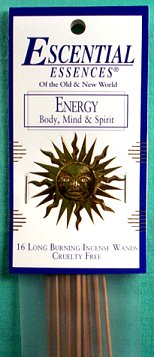 Energy essential escences incense sticks 16 pack