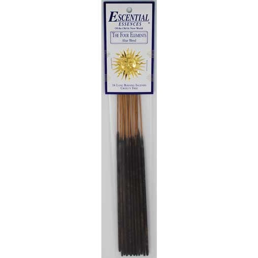 Pack of Four Elements Incense Sticks, 16 pack, with rich aroma for meditation and rituals.