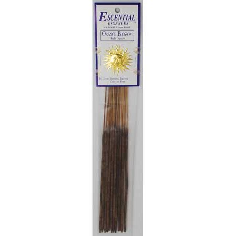 Orange Blossom Incense Sticks for Harmony and Prosperity by Escential Essences, 16 sticks