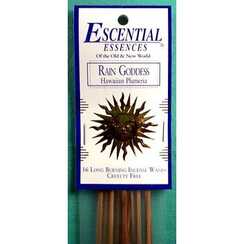 Rain Goddess Incense Sticks by Escential Essences, 16 Long Burning Sticks for Home Fragrance