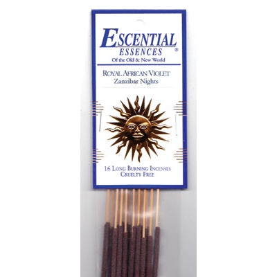 Royal African Violet Incense Sticks by Escential Essences, 16 sticks