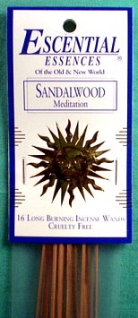 Sandalwood escential essences incense sticks 16 pack