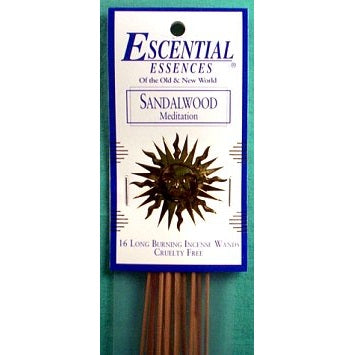 Sandalwood Incense Sticks For Meditation And Spiritual Healing By Escential Essences, 16 Sticks