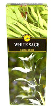 (box of 6) White Sage sree vani stick