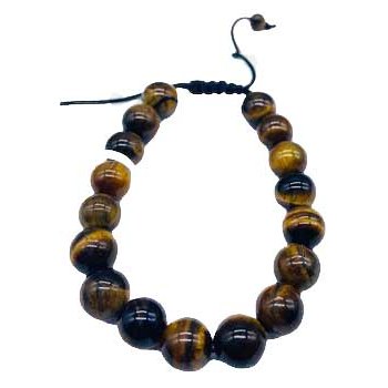10mm Tiger Eye, Yellow bracelet