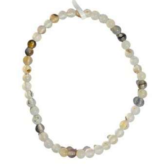 Agate white and black bracelet with 4mm beads for empath protection and emotional grounding