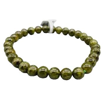 5-6mm Garnet, Green bracelet