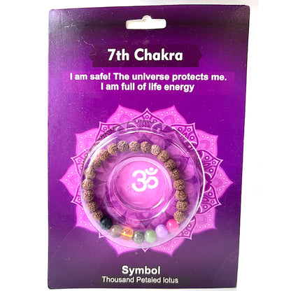 7th Chakra Rudraksha bracelet
