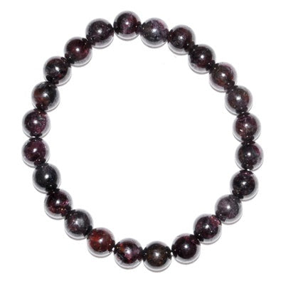 Garnet Beaded Bracelet, 6-8mm